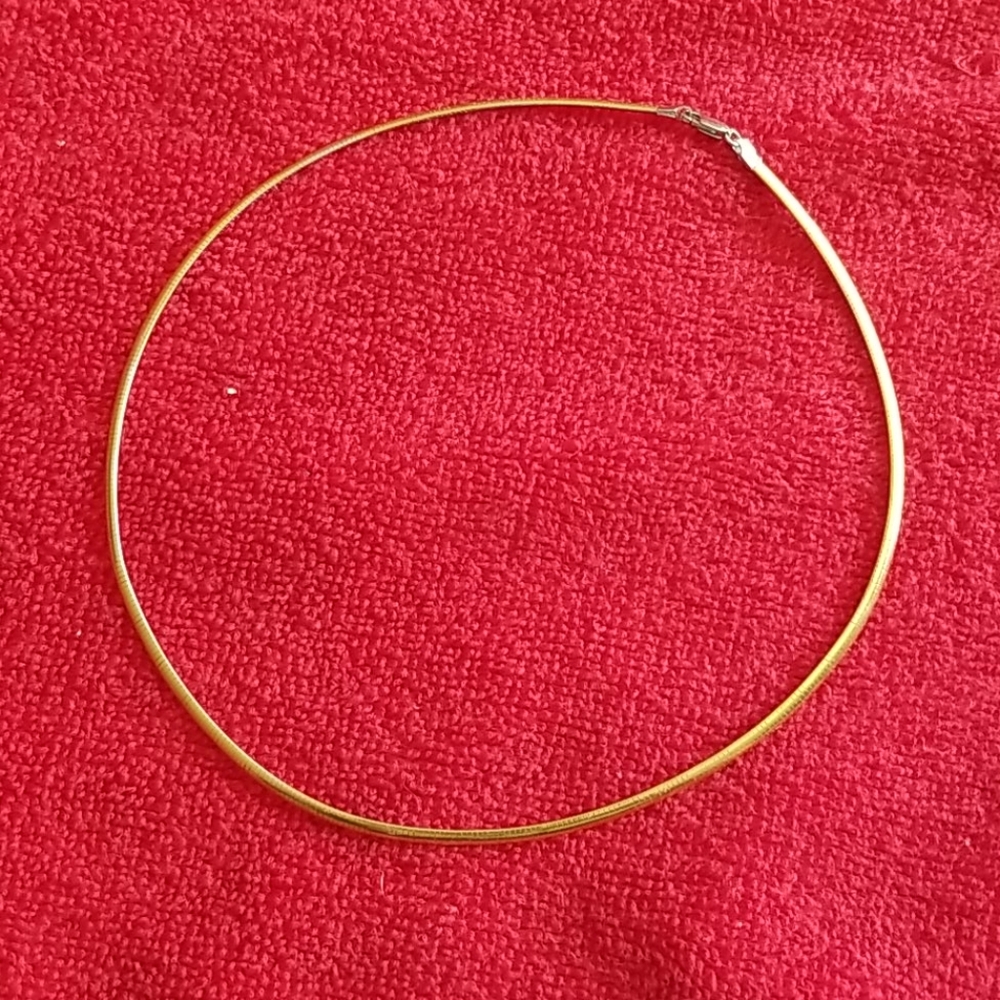 16" 14kt reversible omega chain